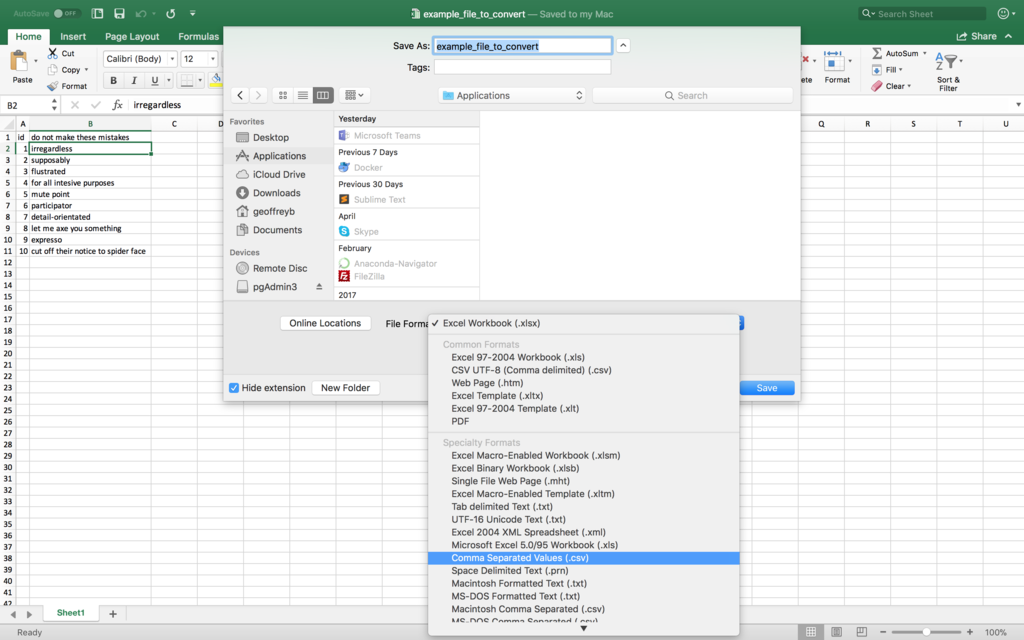 turn on autosave in excel for mac?