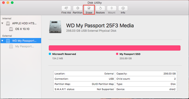 reformat wd my passport external hard drive for mac